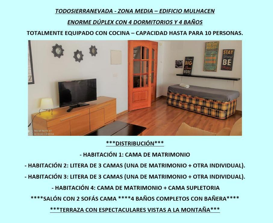 Todosierranevada - Duplex 4 Dormitorios - Vistas Espectaculares A La Montana سْييرا نيفادا المظهر الخارجي الصورة